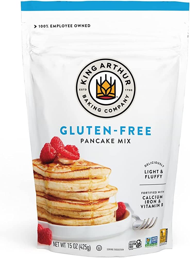 King Arthur Gluten-Free Pancake Mix, Non-GMO Project Verified, Kosher, 15 Ounces, Packaging May V... | Amazon (US)