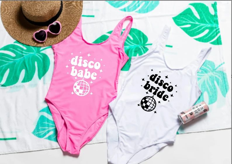 Disco Bride, Disco Babe, Disco Bachelorette,  Bride Swimsuit, Custom Swimsuit, Babe Swimsuit, Bri... | Etsy (US)