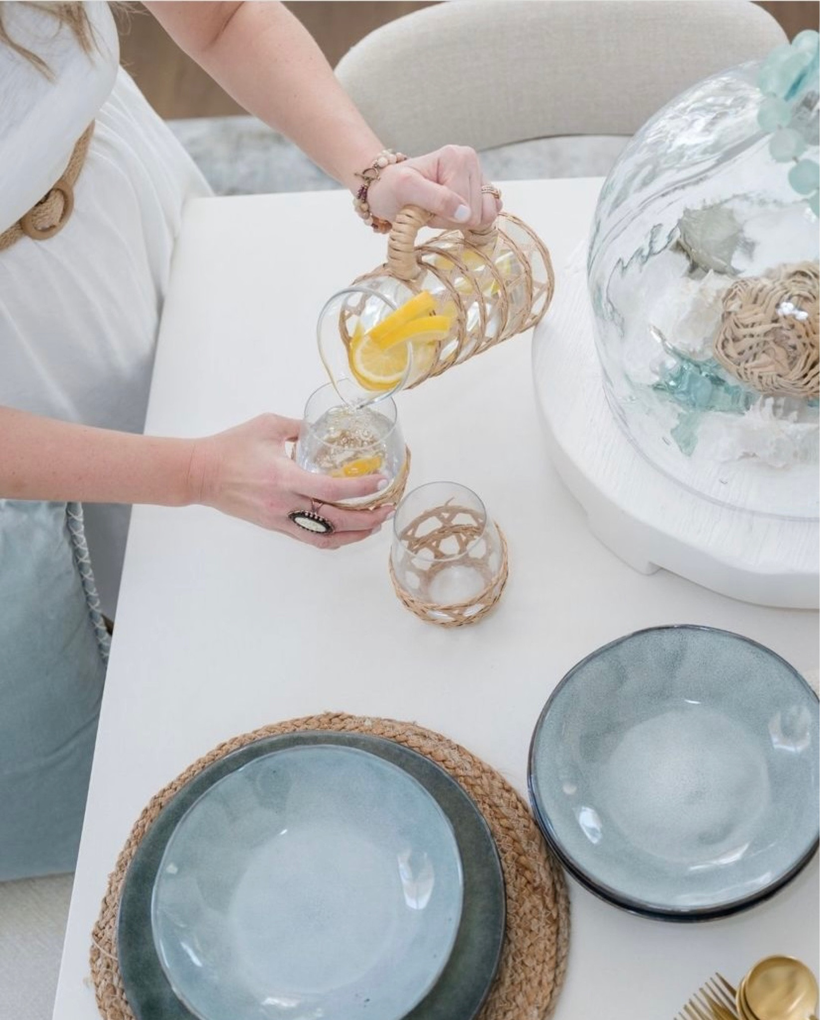 Simple, functional pieces for your dining room 🤍

Dining room inspo, kitchen inspo, interior design, coastal dining room, modern dining room, lemonade pitcher, wicker lemonade pitcher 

#LTKstyletip #LTKhome