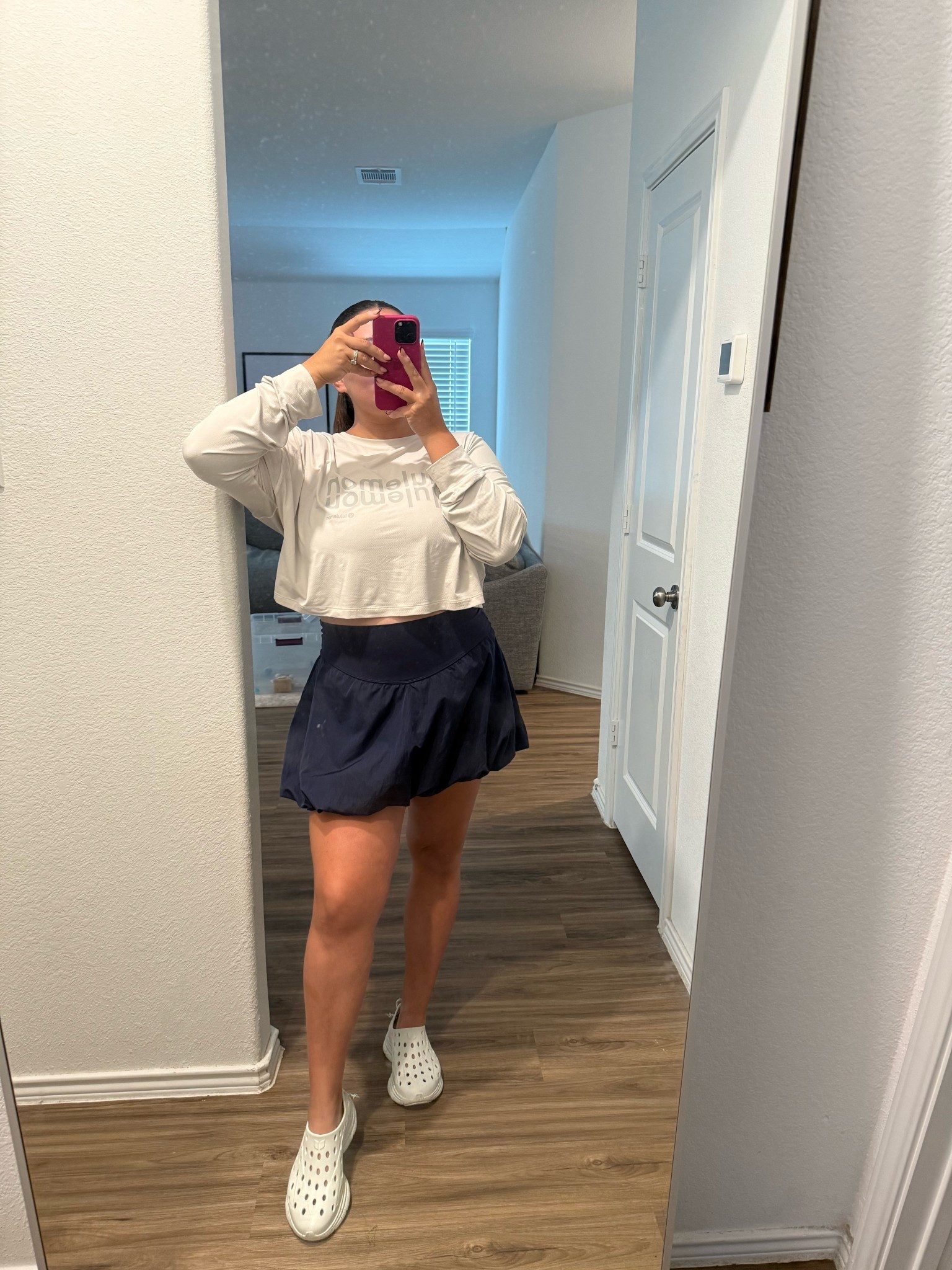 Mom on the go! #LTKmoms
Wearing a medium in the skirt. 
5’5 185lbs midsize mom 