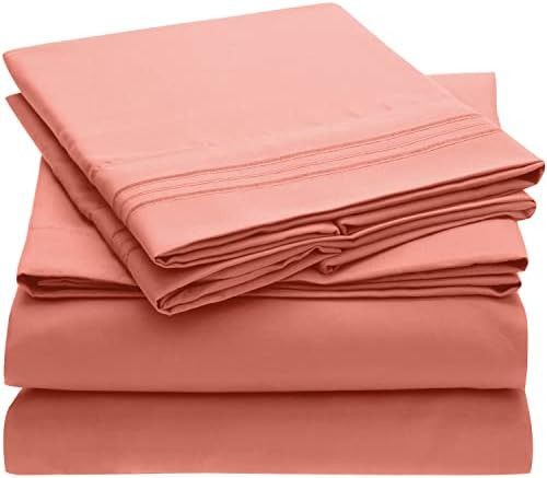 Mellanni Queen Sheet Set - Hotel Luxury 1800 Bedding Sheets & Pillowcases - Extra Soft Cooling Be... | Amazon (US)