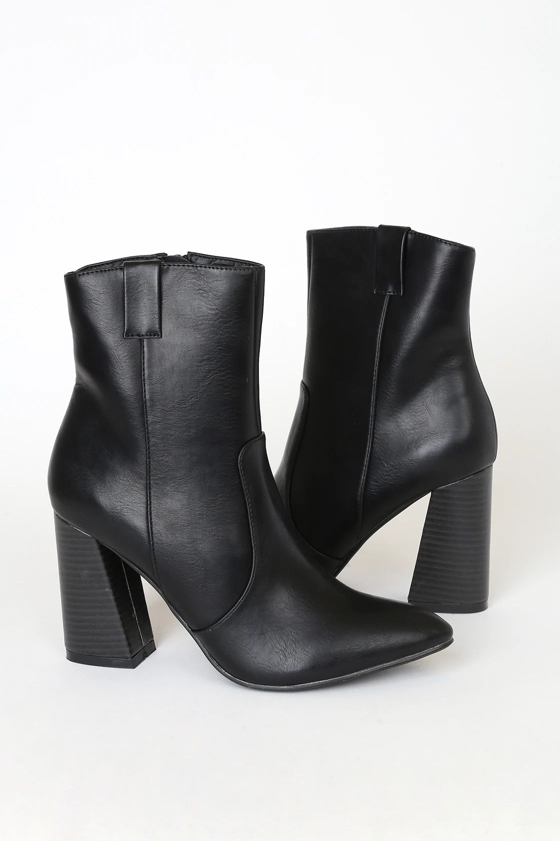 Ari Black Pointed-Toe Mid-Calf Boots | Lulus (US)