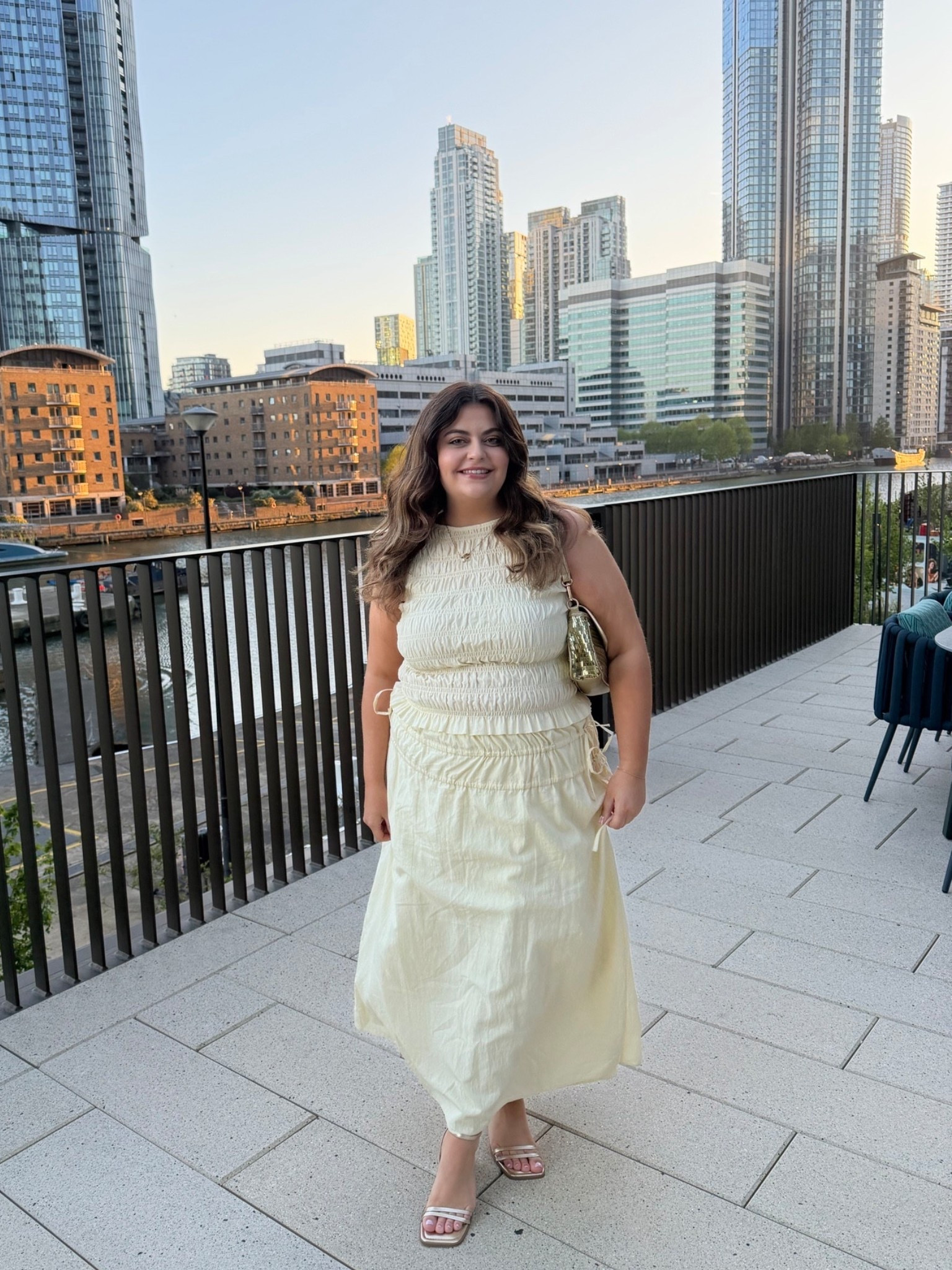 Yellow dinner and drinks outfit 🍸 

Shirred set, midsize style, maxi skirt, sleeveless top, yellow co ord, primark,

#LTKmidsize #LTKuk #LTKspring