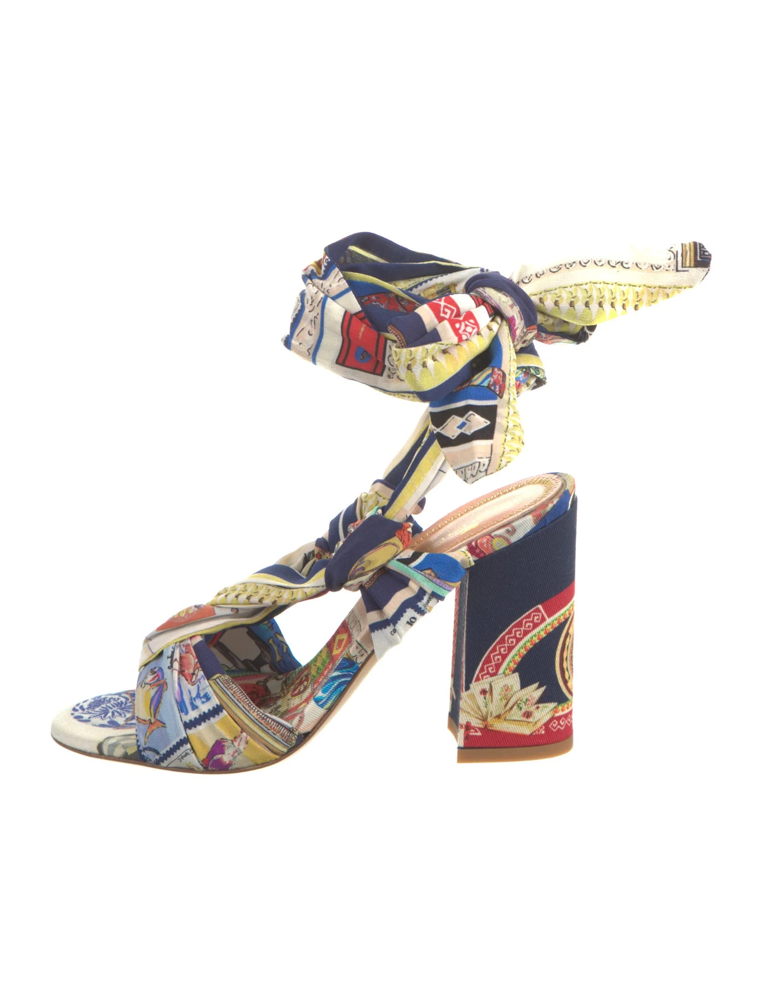 Silk Printed Sandals | The RealReal