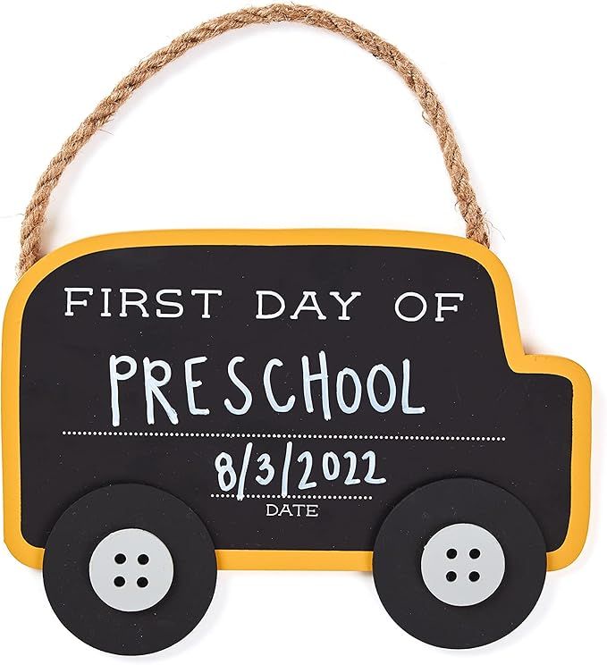 Mud Pie School Bus First Day of School Chalkboard Sign | Amazon (US)