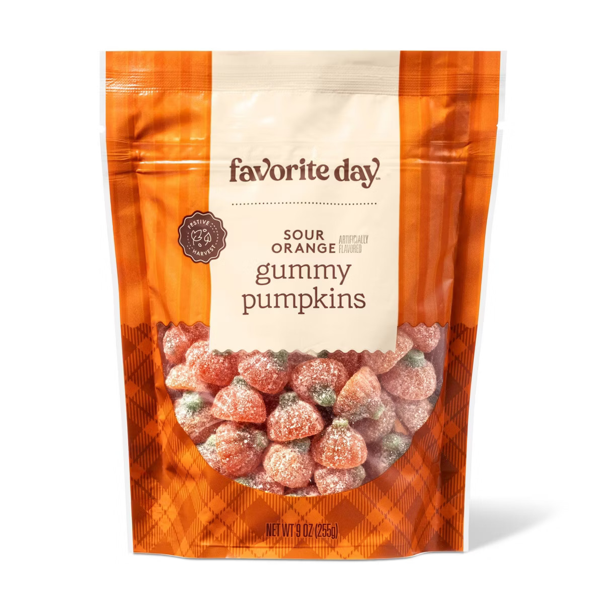 Halloween Resealable Bag Filled with Sour Pumpkins - 9oz - Favorite Day™ | Target