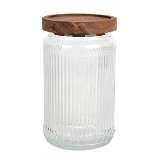 7" Large Glass Container with Wood Lid by Ashland® | Michaels | Michaels Stores