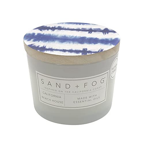 Sand + Fog Scented Candle - California Beach House – Additional Scents and Sizes – 100% Cotton Lead-Free Wick - Luxury Air Freshening Jar Candles - Perfect Home Decor – 12oz | Amazon (US)