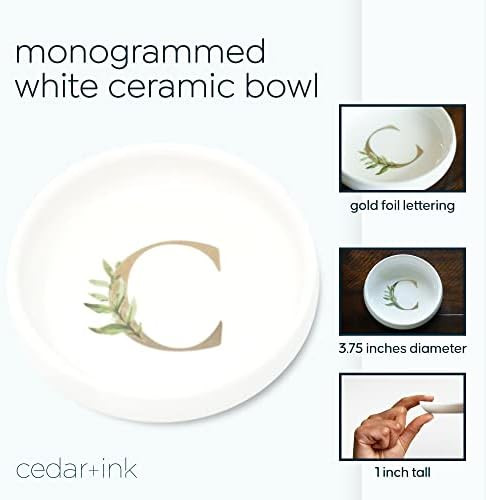Gold Foil Monogram Ceramic | Amazon (US)