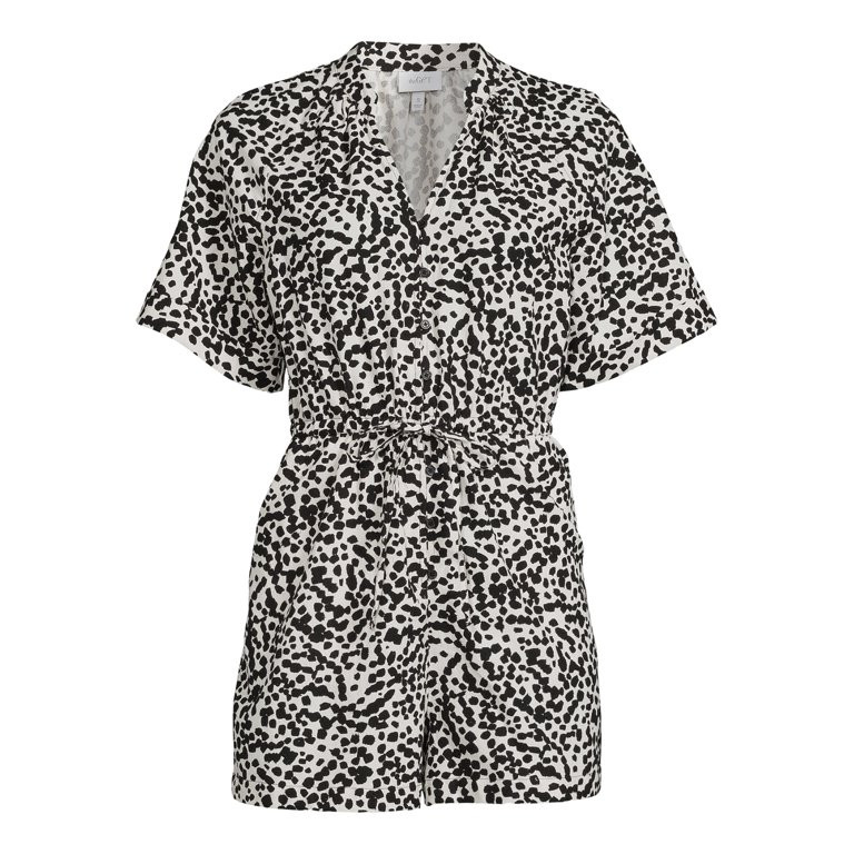 The Get Women's Juniors Button Front Romper | Walmart (US)