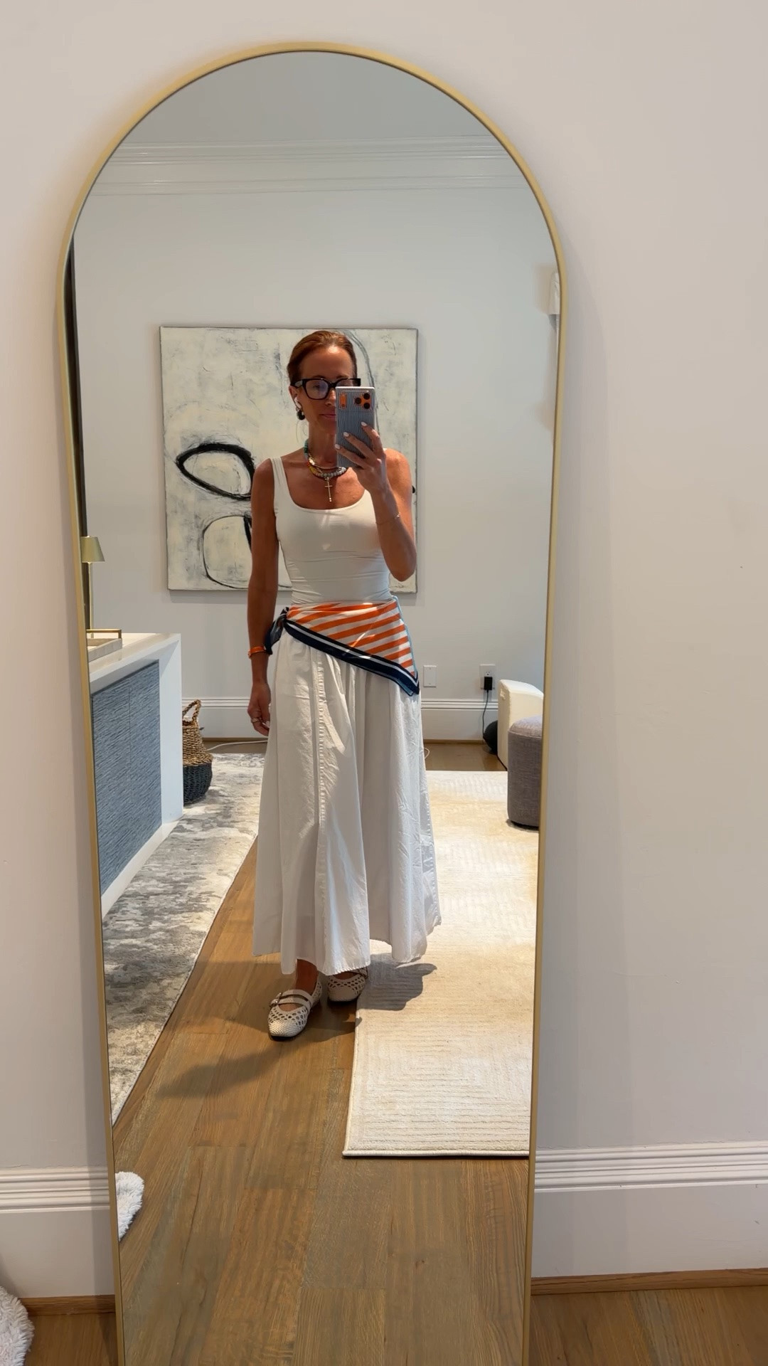 This fun summer outfit feels so chic and elevated but every piece is affordable 🤍✨

The white bodysuit is one of those closet staples you’ll wear constantly and I love it paired with this flowy maxi skirt for an easy polished summer look. Added the scarf at the waist to make it feel a little more styled and fun. Perfect for end of school year parties, summer events, vacation dinners, brunch, showers, or date nights.

Linking the bodysuit, maxi skirt, scarf, shoes, jewelry + all the details 🫶

summer outfit ideas for women, white bodysuit outfit, maxi skirt outfit, coastal chic summer style, affordable summer fashion, classy summer outfits, vacation outfit inspiration, effortless summer style, summer party outfit, resort wear outfit ideas, elegant casual outfits

#LTKootd #LTKmomlife #LTKOver40