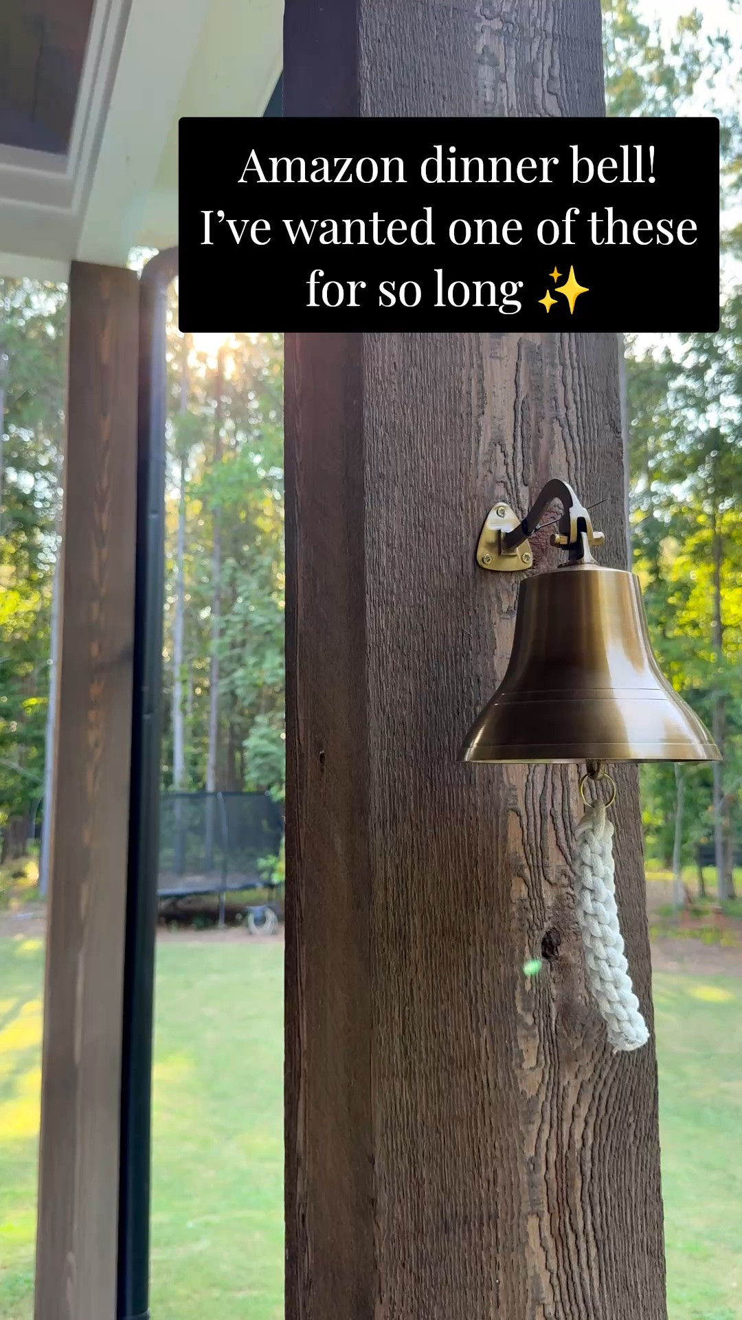 Amazon gold brass outdoor dinner bell- I’ve wanted one of these for our back porch for so long! ✨👏🏻￼

#LTKHome #LTKKids
