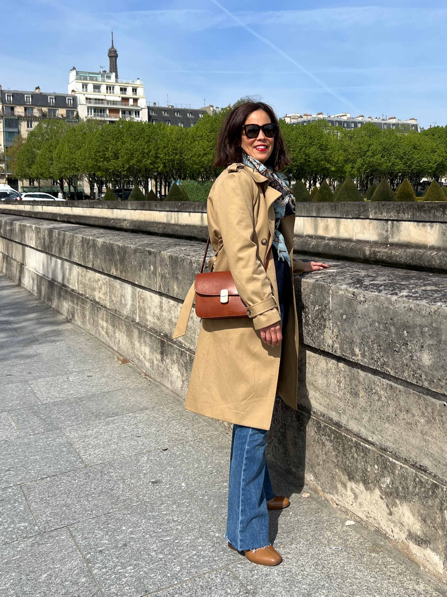 Fall outfit 
What you wear in Paris
Sèzane Scott Trench- I sized up one to an 8.
Paige Laurel Canyon Denim- fit true to size
J.crew cashmere sweater- wearing small 
Sèzane Milo Bag 

#LTKOver40 #LTKSeasonal #LTKStyleTip
