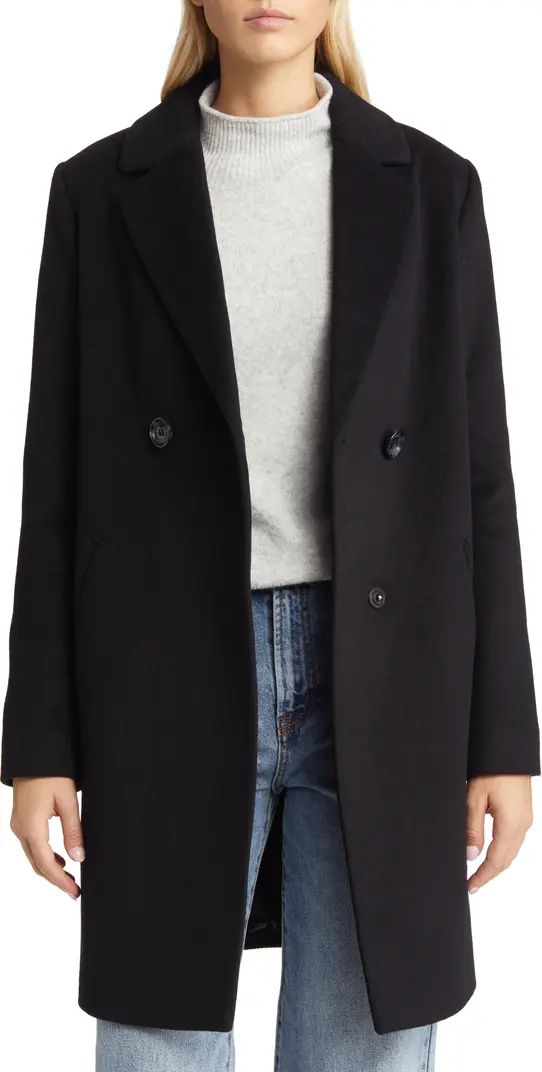 Sam Edelman Double Breasted Wool Blend Coat | Nordstrom | Nordstrom