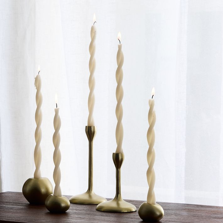 Double Twist Taper Candles (Set of 6) | West Elm (US)
