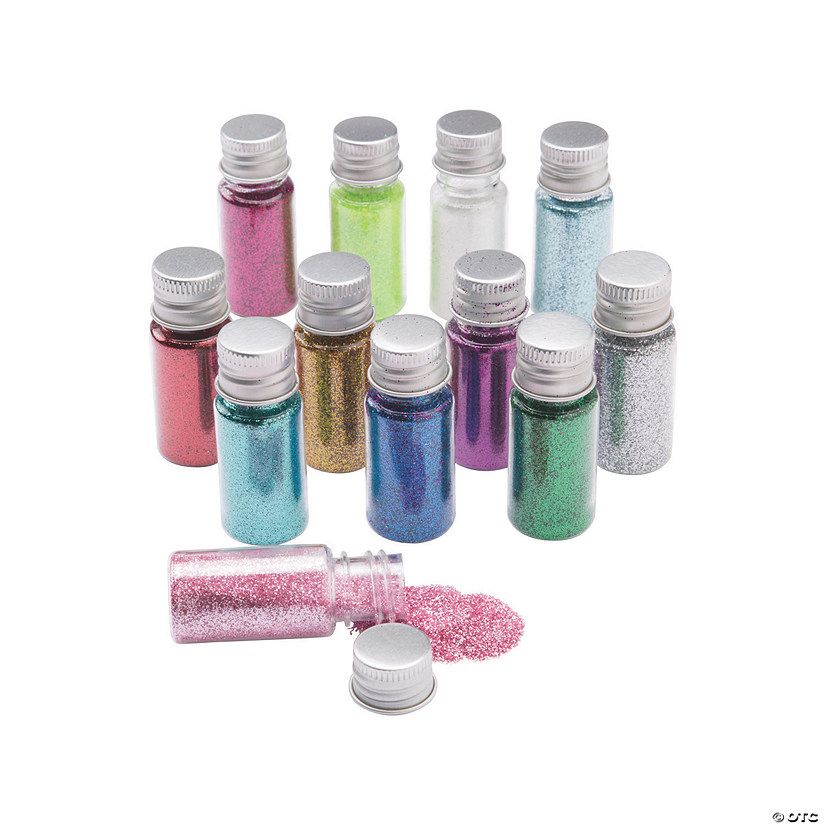 Glitter Assortment in Jars - 12 Pc. | Oriental Trading Company