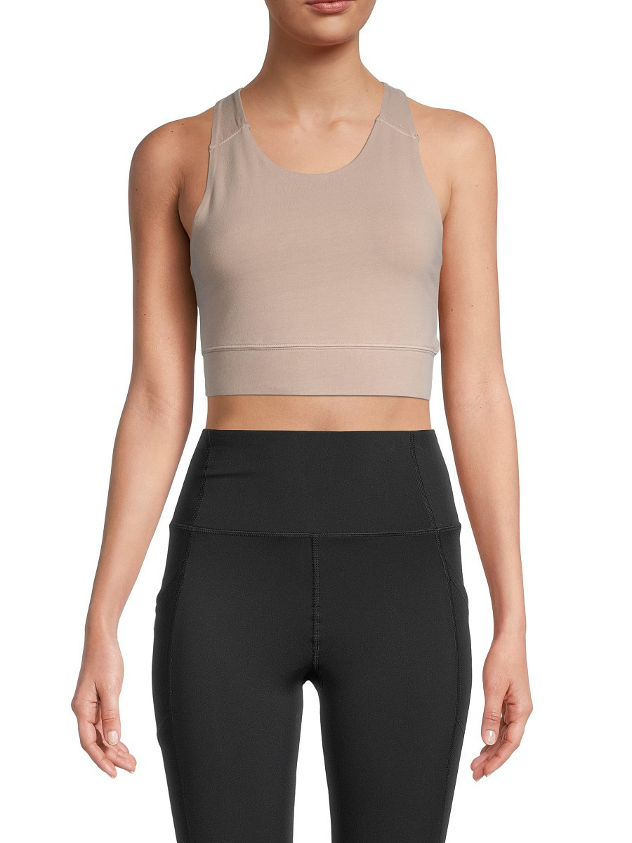 Marc New York Performance Women's Cropped Tank Top - Tan - Size L | Saks Fifth Avenue OFF 5TH