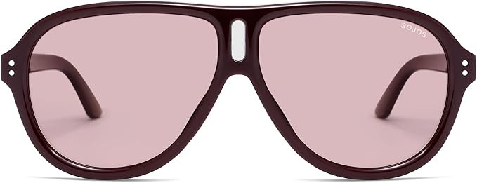 SOJOS Retro Oversized Polarized Aviator Sunglasses for Women Men, 70s 80s Trendy UV400 Shades SJ2... | Amazon (US)
