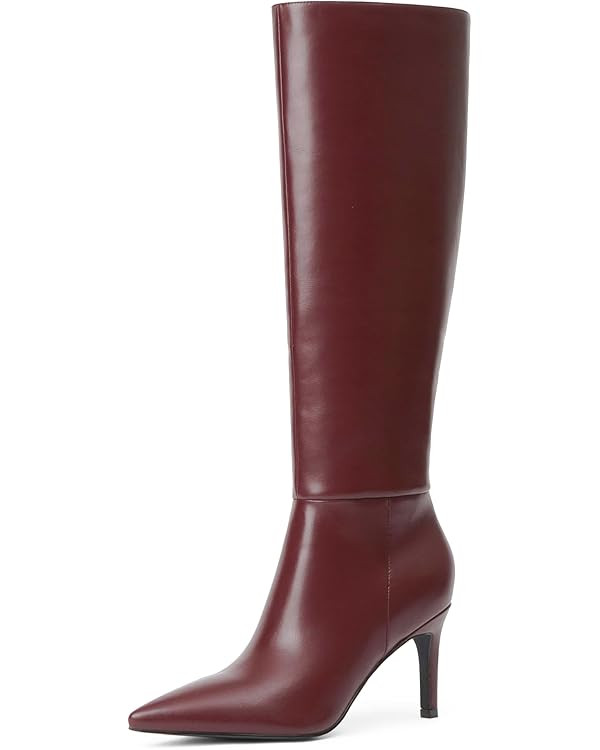 Knee High Boots Women Pointed Toe Tall Boots 3 In Stiletto High Heel Long Boots Side Zipper Dress... | Amazon (US)