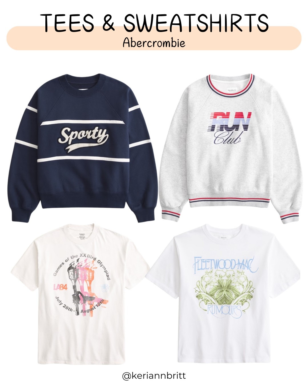 Graphic Tees and Sweatshirts - Abercrombie 

#LTKStyleTip #LTKActive