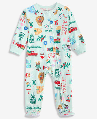 Holiday Lane Baby Cotton Holiday Village Coveralls, Macy's Exclusive - Macy's | Macy's