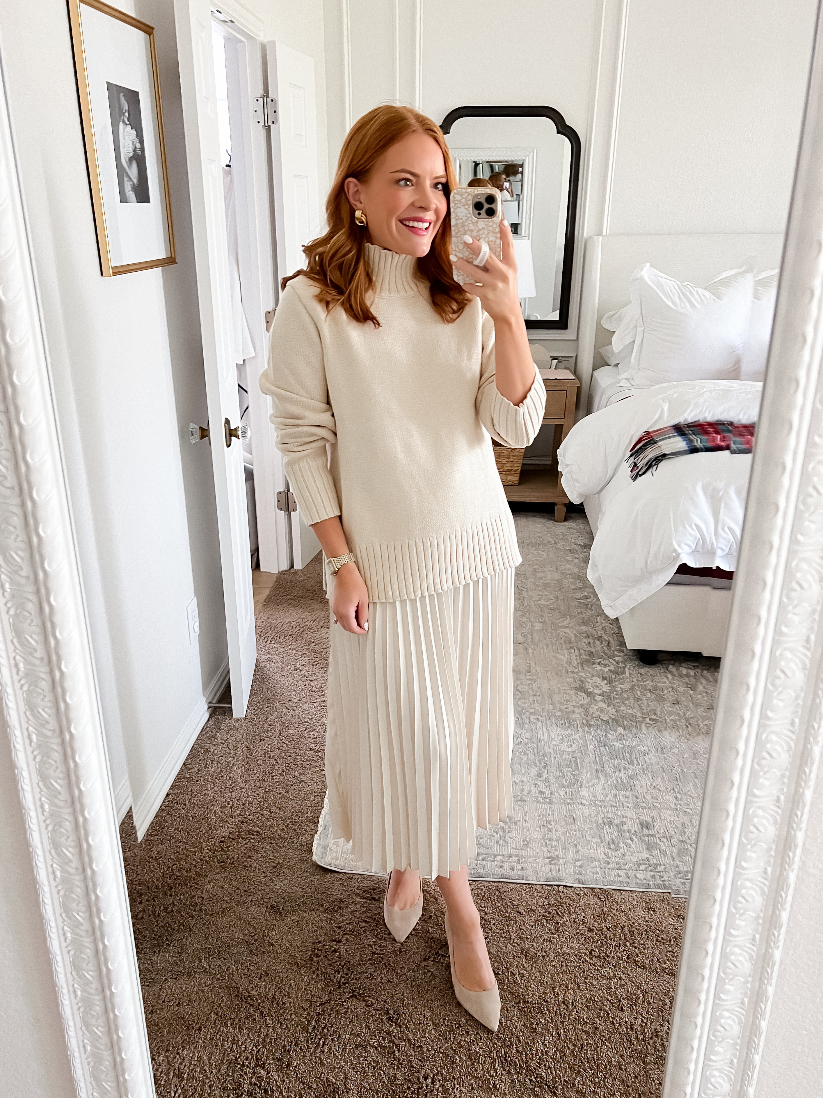 An all (winter) white outfit is so chic for the holidays. ✨ I’ve worn this gorgeous J.Cree skirt multiple seasons in a row and it never lets me down. Grab this look now while it’s 50% off! 

#LTKWorkwear #LTKHoliday #LTKStyleTip