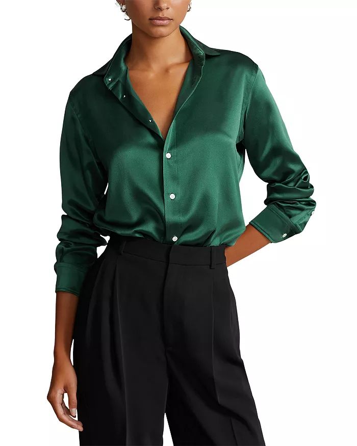 Classic Fit Silk Shirt | Bloomingdale's (US)