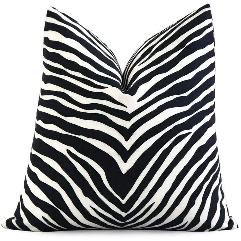 Popeven Zebra Black Pillow Cover with Zipper Square Euro Sham or Lumbar Pillow Cushion Pillow Cas... | Walmart (US)