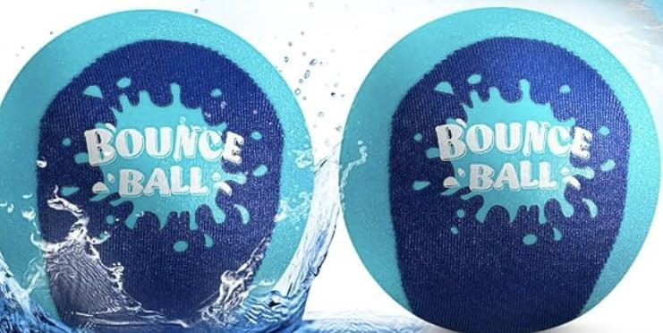 Bambilo Water Skipping Ball | 2-Pack Bounce Balls | Water Bouncing Beach Balls & Grip Ball | Pool... | Amazon (US)