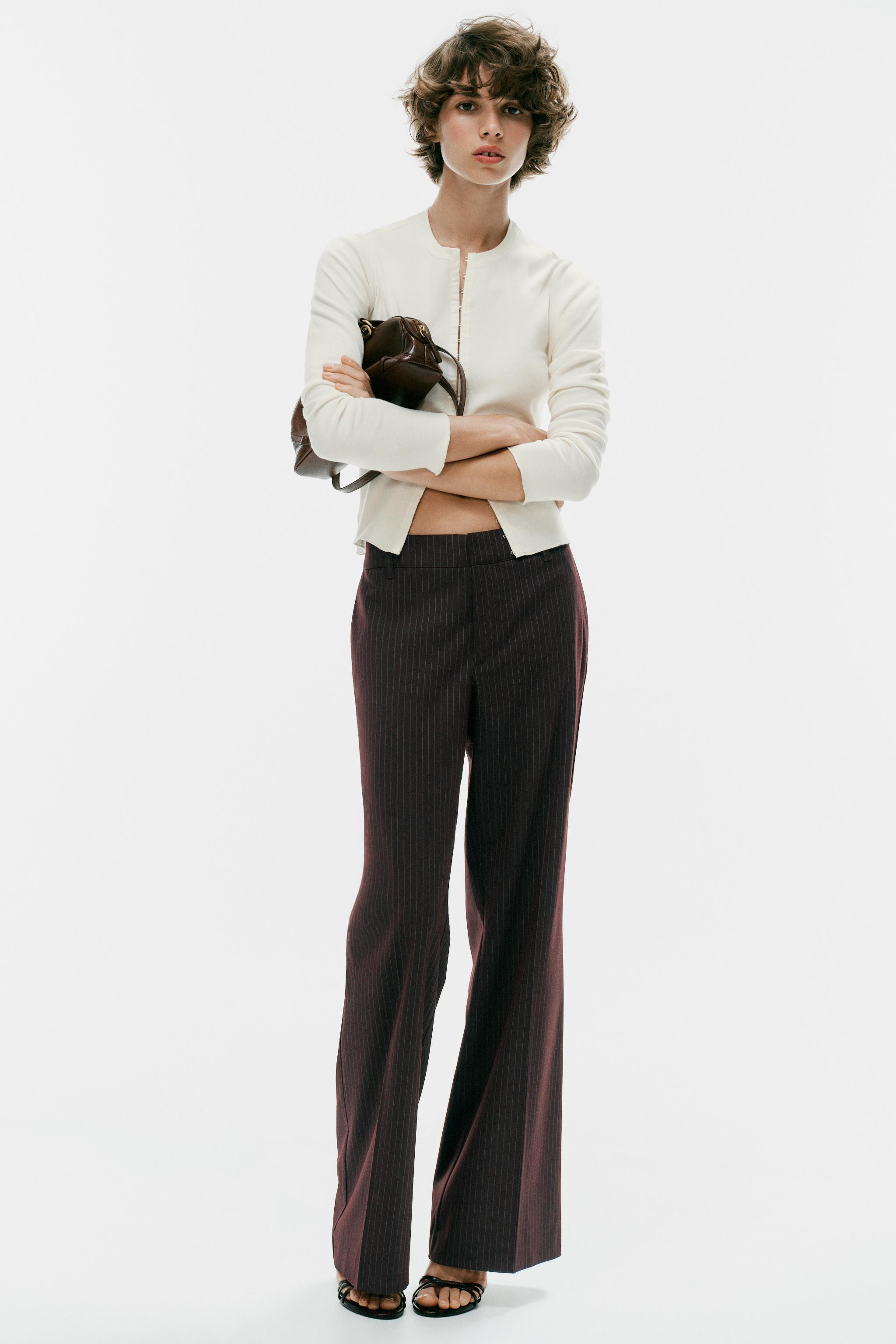 LOW-RISE STRAIGHT LEG PANTS | Zara US