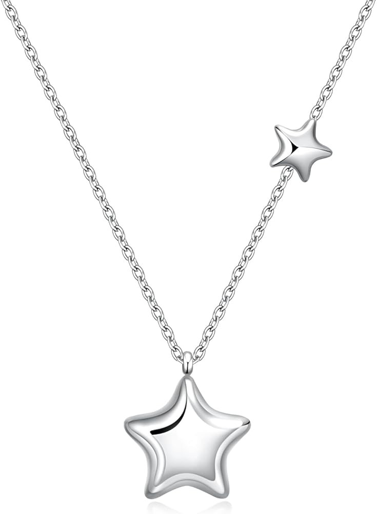 Rnivida Stainless Steel Star Necklace for Women Minimalist Star Charm Pendant with Adjustable Cha... | Amazon (US)