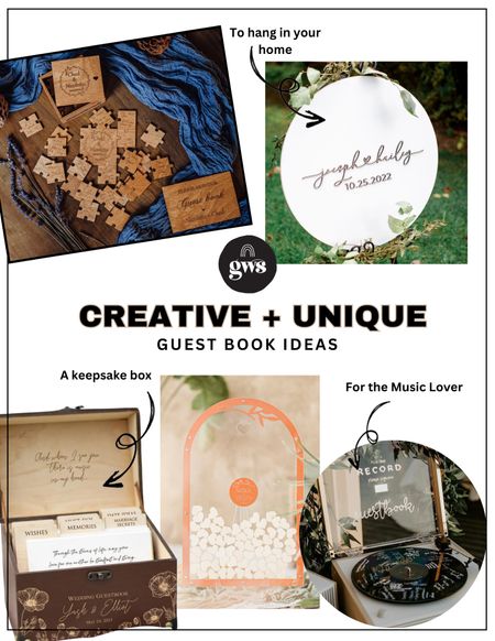 Ditch the basic #guestbook and choose something a little more unique. We love items that will be enjoyed everyday in your new lives together like a fun puzzle or new artwork 

#LTKwedding #LTKhome