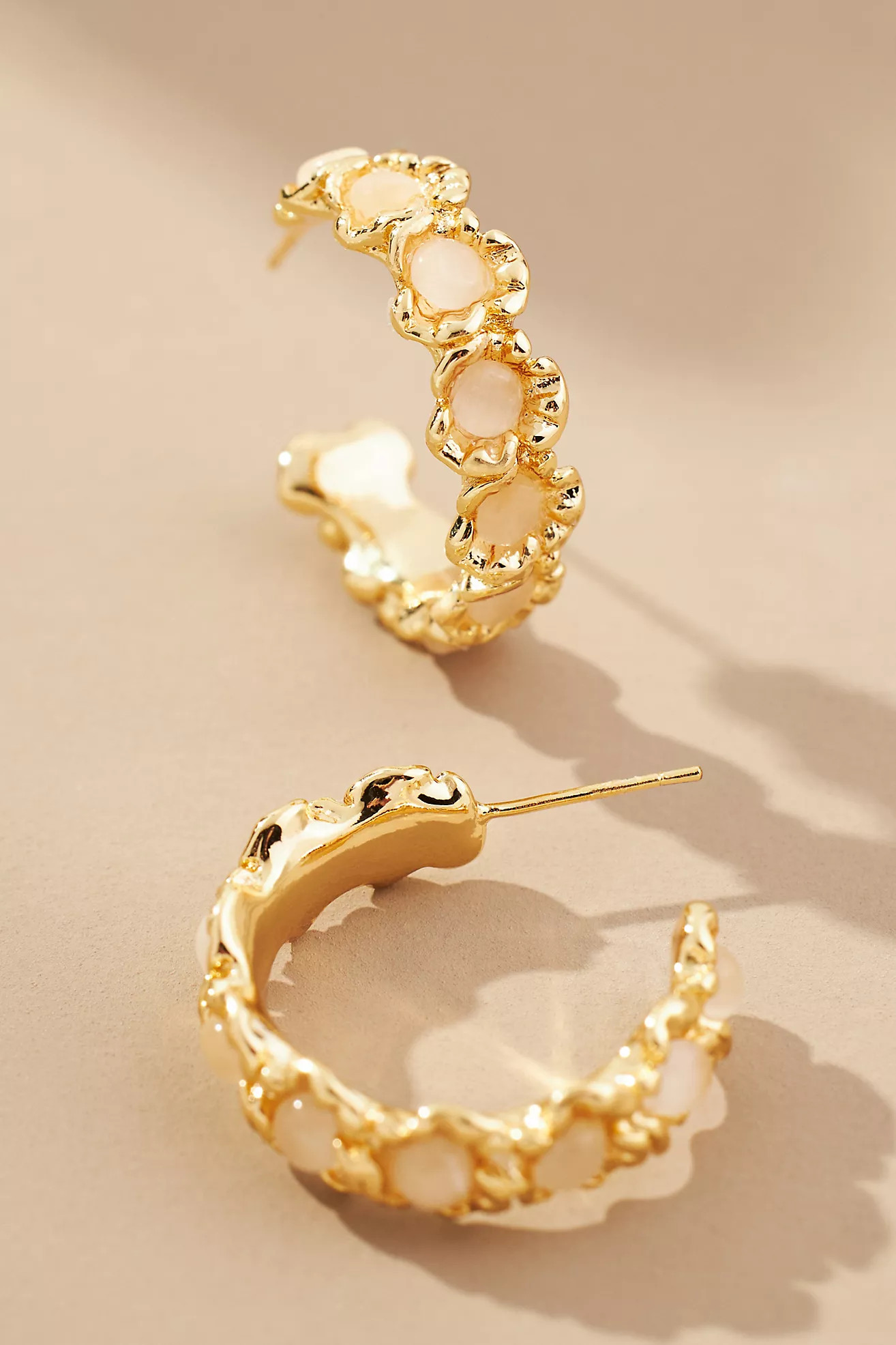 Cat's Eye Stone Hoop Earrings | Anthropologie (US)