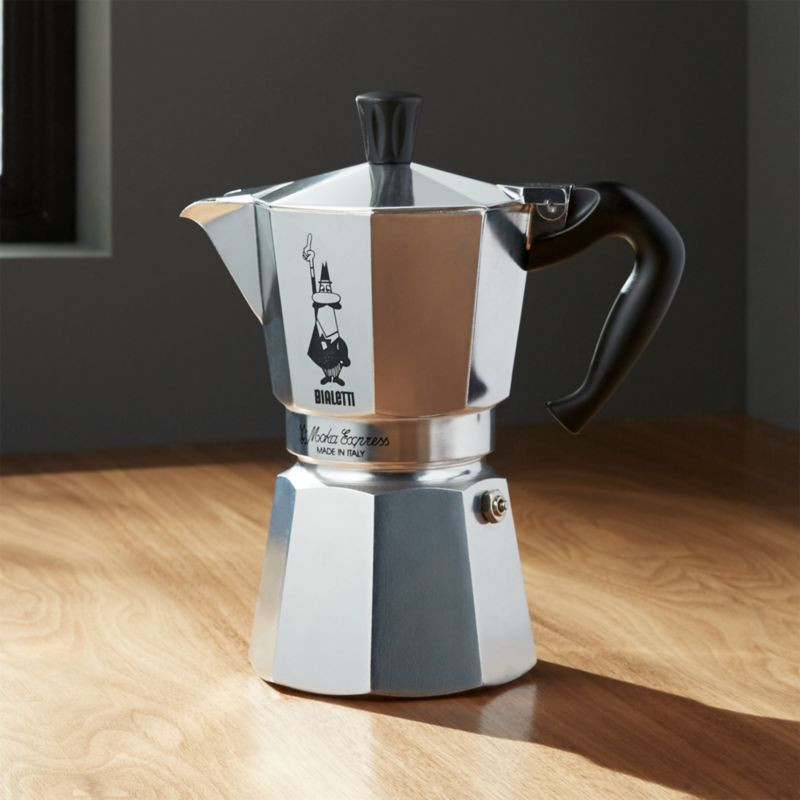 Bialetti Moka Aluminum 6-Cup Espresso Maker + Reviews | Crate & Barrel | Crate & Barrel