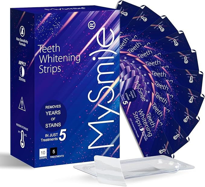 MySmile Advanced Teeth Whitening Strips - Professional Strength Formulated Enamel Safe Strips for... | Amazon (US)