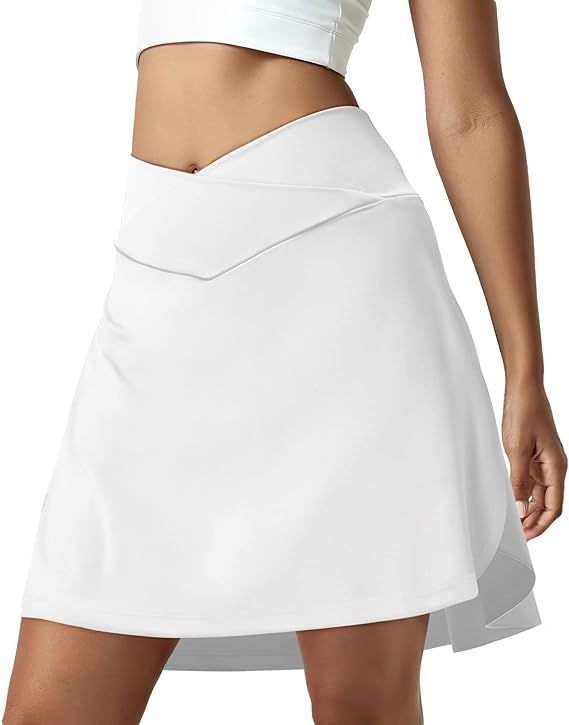 XIEERDUO Tennis Golf Skirt for Women with Pockets Cross High Waist Athletic Skort Inner Shorts Pl... | Amazon (US)