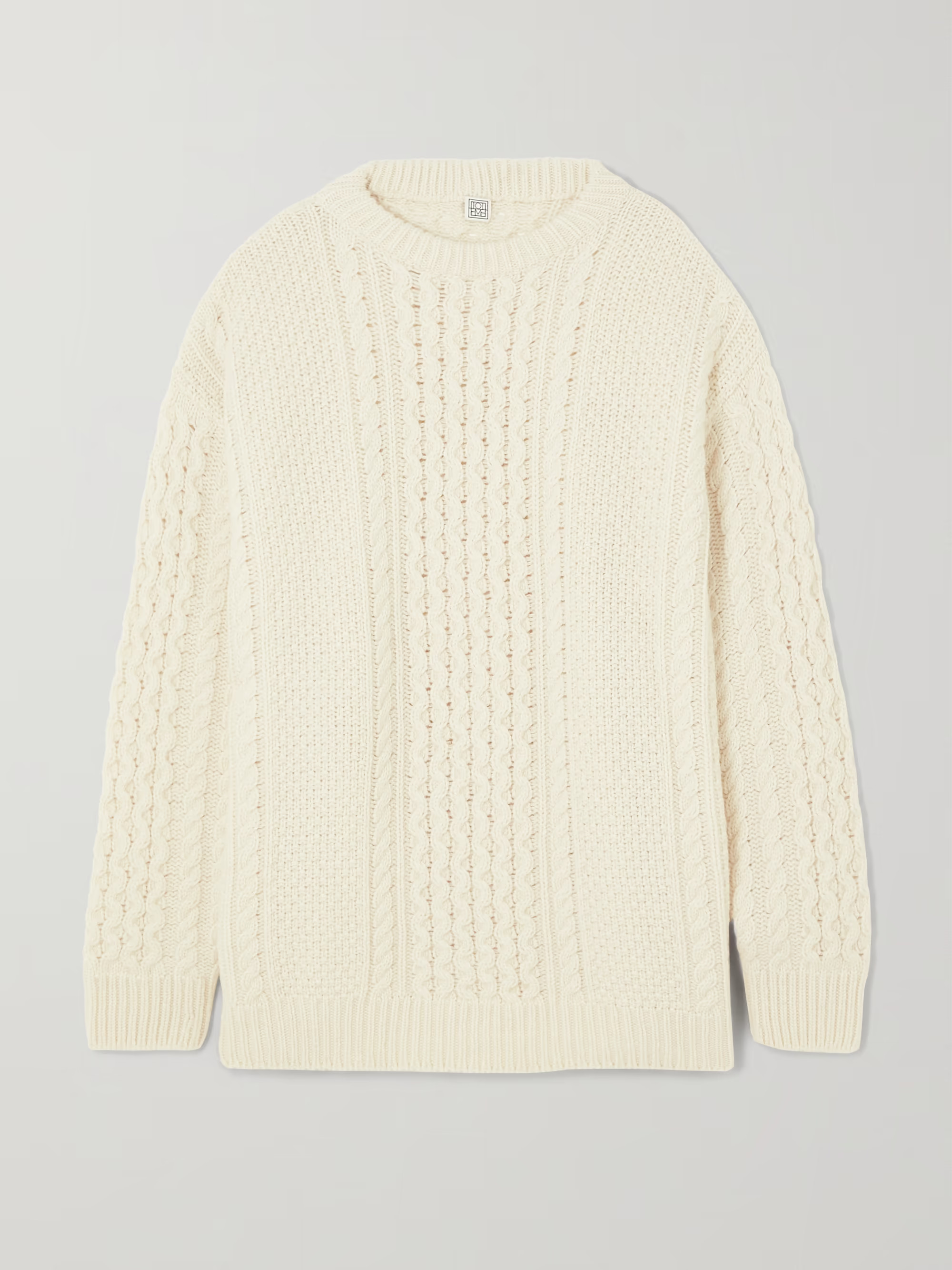 Oversized cable-knit wool sweater | NET-A-PORTER (US)