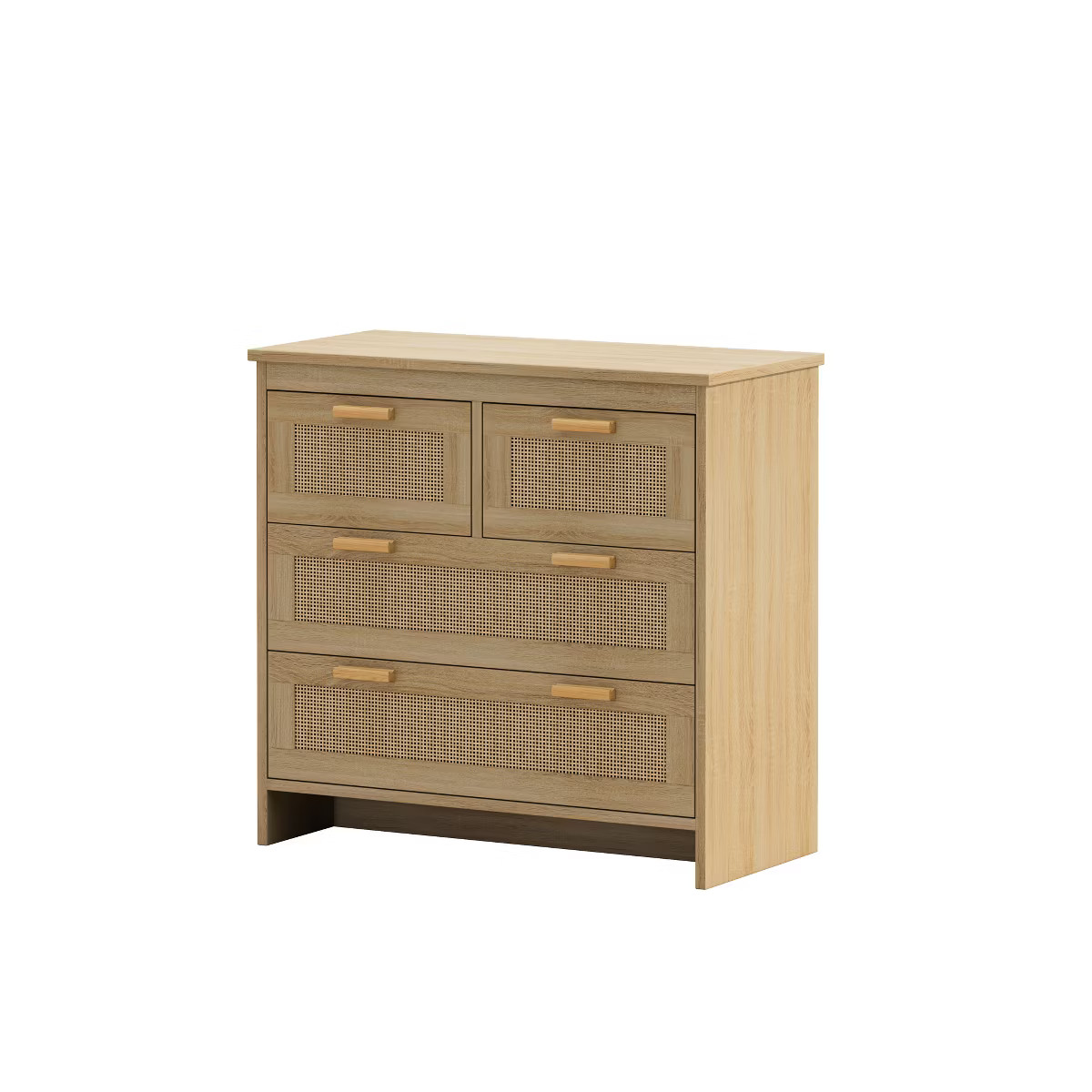 31.5" 4-Drawer Rattan Dresser for Living Room and Bedroom, Natural - ModernLuxe | Target