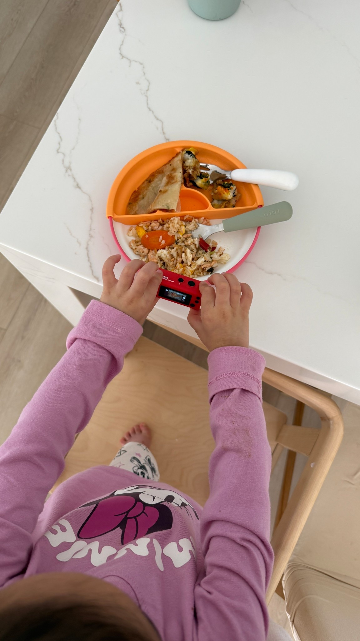 she takes a picture of her food before eating! You know who she learned that from #ToddlerMeals #ToddlerToys #Toys #CameraToy #KODAK #toddlermom 

#LTKHome #LTKmomlife #LTKKids