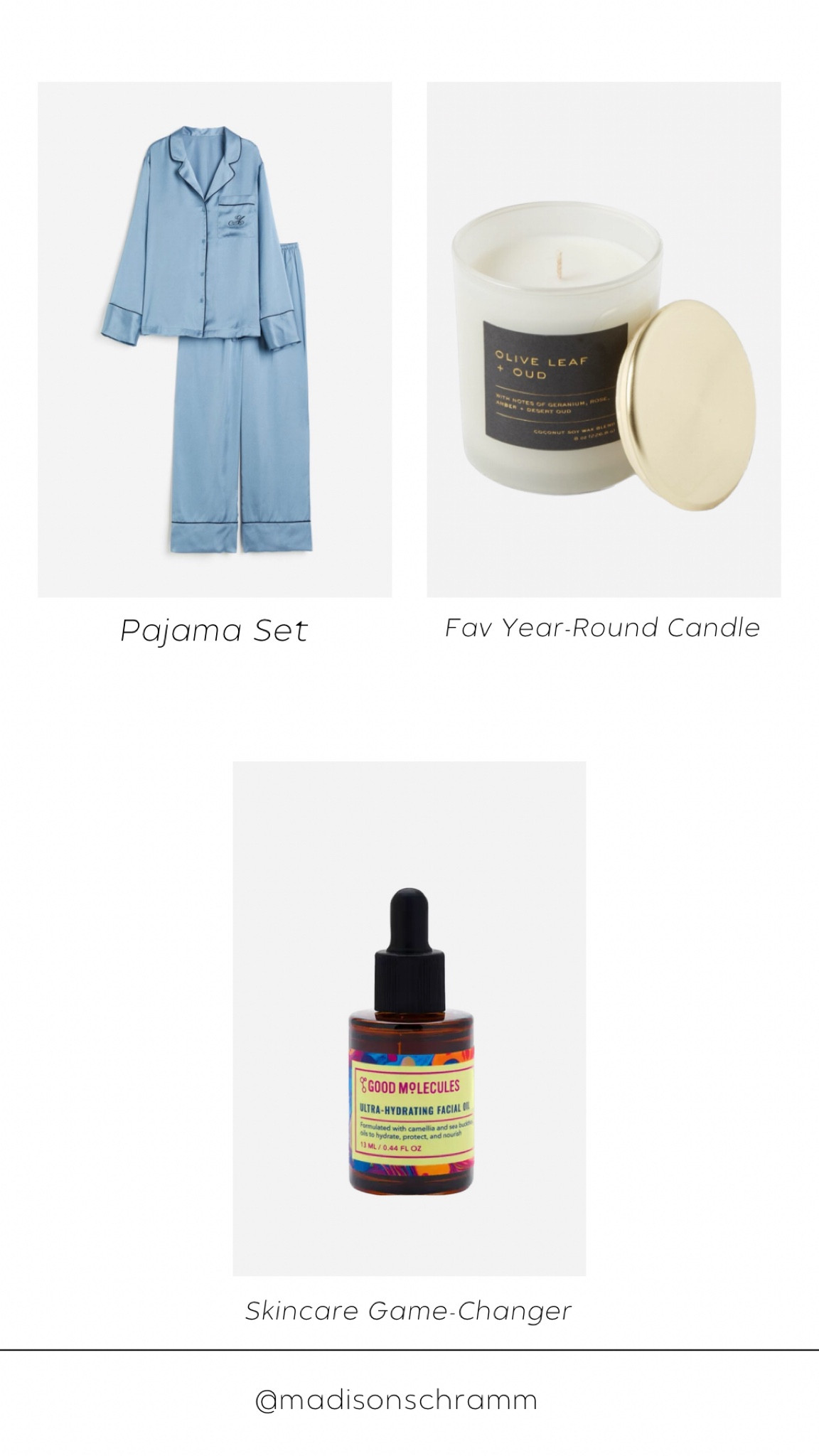 my favorite products to end the night with :) these satin pj’s are a new item & selling quick! 

#LTKstyletip #LTKbeauty #LTKunder50