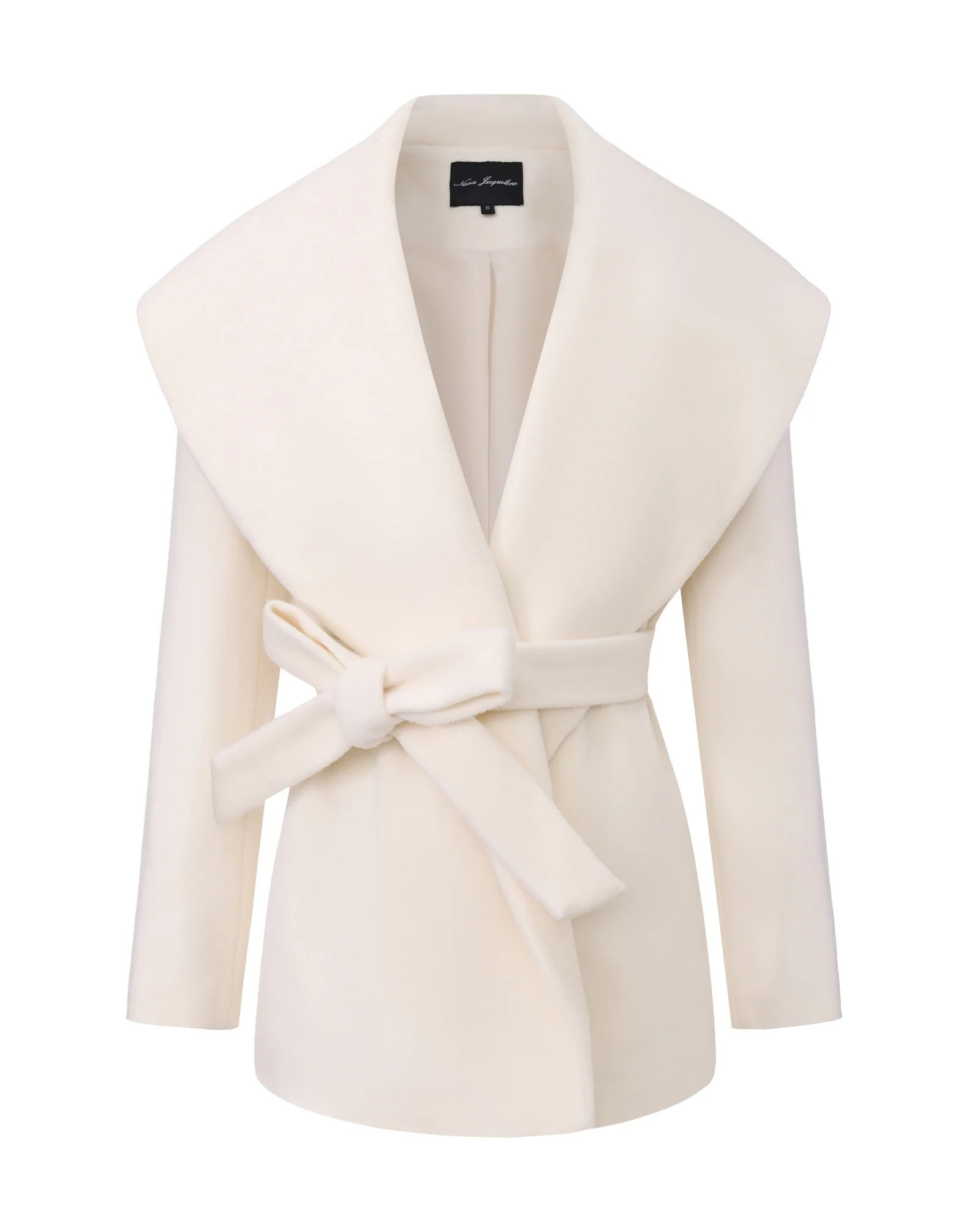 Victoria Bow Coat (White) | Nana Jacqueline