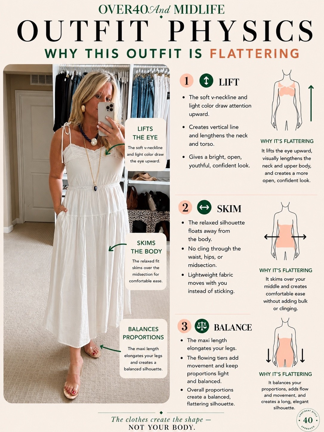 ✨Tap the bell, save and ❤️ for over 40 fashion, midlife style, midsize fashion and luxury looks for less. 

Wearing medium (size up if in between sizes.) 
 Heat-proof. Belly-friendly. Effortlessly put together. That’s the goal. 🤍

👑 Helping you look good, feel good.-Lindsey Denver   Check back daily for belly-friendly style, confidence, and Outfit Physics™.

#LTKOver40 #LTKPlusSize #LTKMidsize

Comment SHOP below to receive a DM with the link to this post on my LTK ⬇ https://liketk.it/6huby