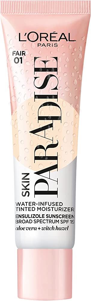 L'Oreal Paris Skin Paradise Water-infused Tinted Moisturizer with Broad Spectrum SPF 19, Fair 01 | Amazon (US)