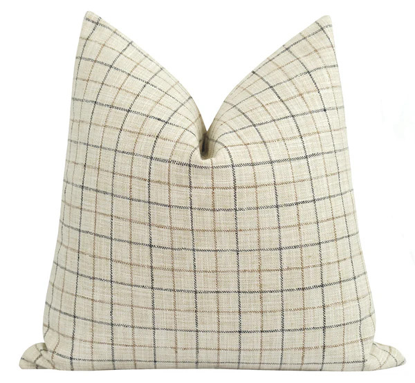 Sardis Tussah Woven Plaid Pillow | Land of Pillows