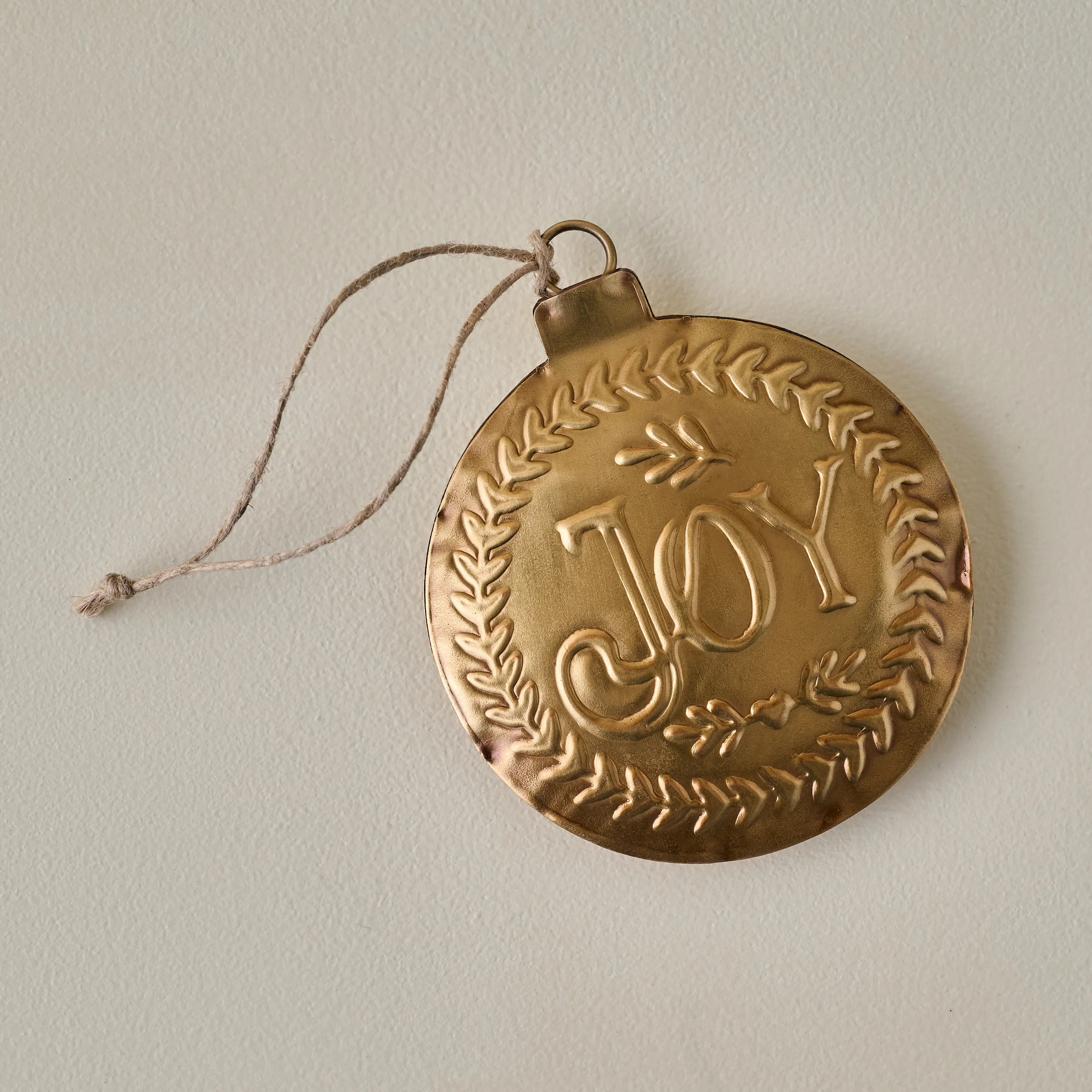 Pressed Metal Joy Ornament | Magnolia