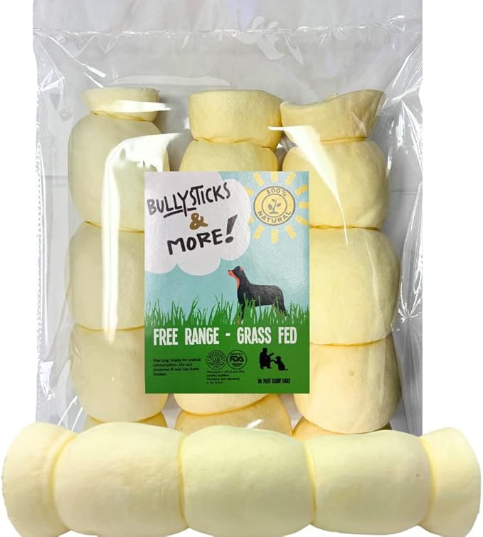 BULLYSTICKS & MORE Beef Cheek Rolls for Dogs (10-12" Extra Thick - 3 Count) - Beef Cheek Bones fo... | Amazon (US)