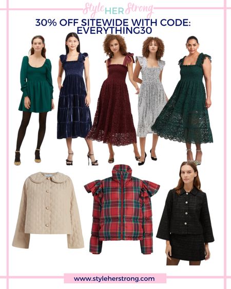 30% off holiday dresses and styles at hill house home 

#LTKCyberWeek #LTKGiftGuide #LTKHoliday