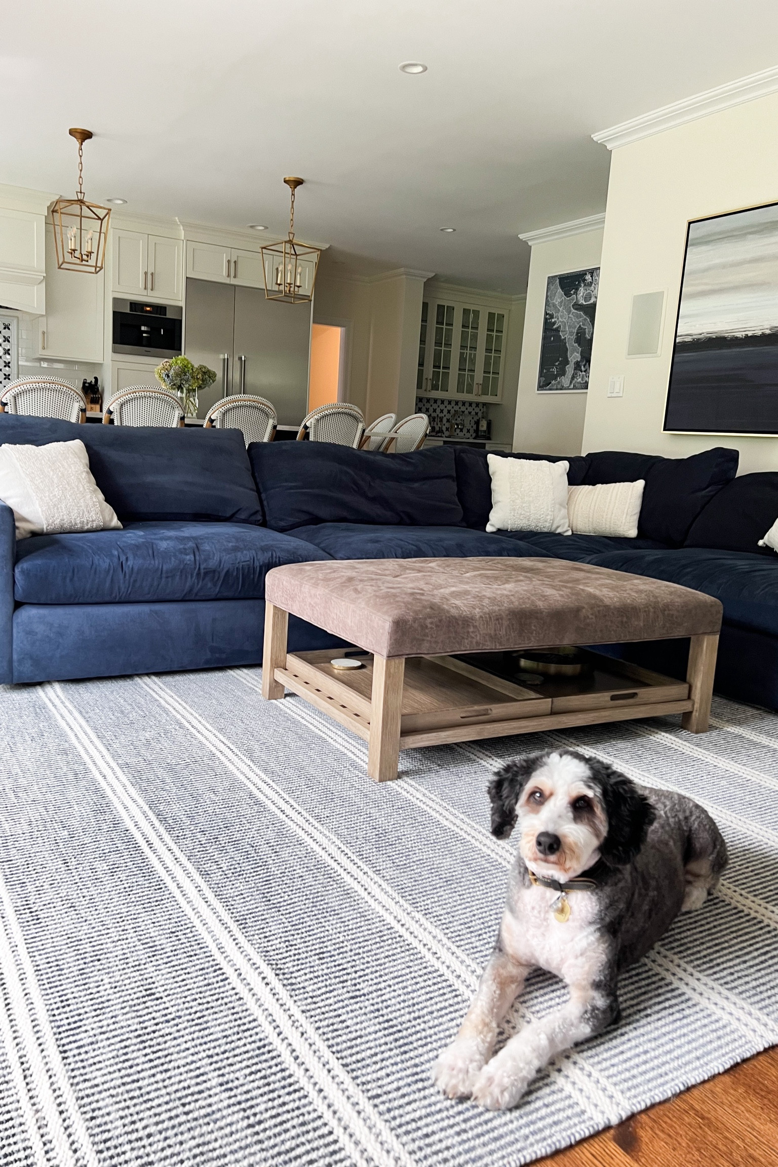 Wayfair rug! It is amazing quality and such a great navy and slate blue plus off white mix.  

#LTKHome