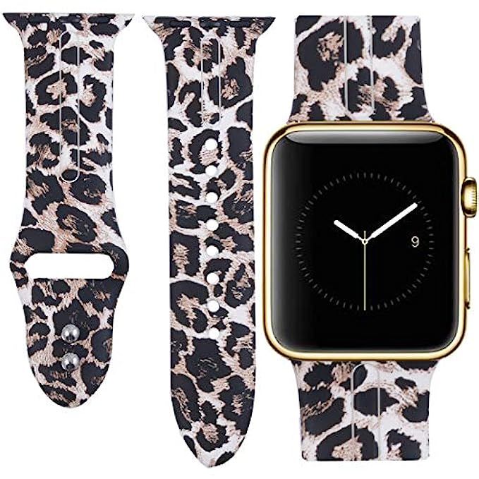 Allbingo Cute Bands for Apple Watch,Women Men Floral Replacement Strap Wristband Small Large for App | Amazon (US)