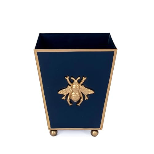 Jaye's Studio Decorative Bee Planter with Legs, Metal Planters, Footed Planter Gold, Blue Pots for Plants, Square Planter Indoor, Outdoor Flowerpot, Bee Decor, Cute Plant Pots, 6in Plant Pot Decor | Amazon (US)